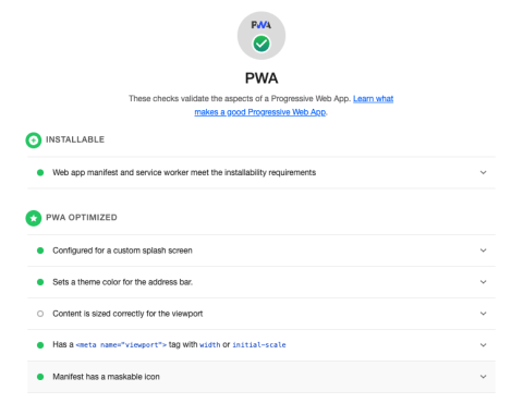 Ошибка PWA - в манифесте нет маскируемого значка